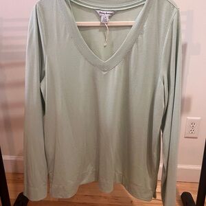 Tommy Bahama Mint V-Neck Long Sleeve Tee